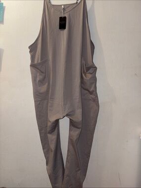 Womans Deepself 3X Relaxed Jumpsuit with pockets in Grey